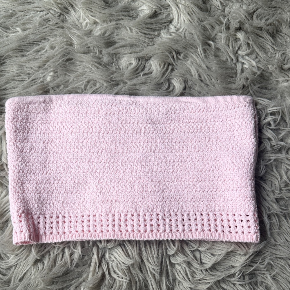 Garage Pink Sweater Knit Tube Top